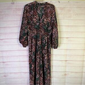 Zara Floral Wide Leg Jumpsuit‎ Size Large